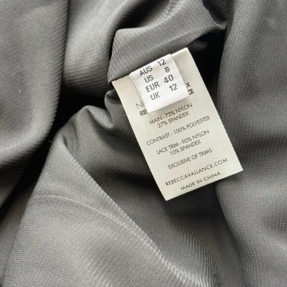 🆕 REBECCA VALLANCE 🧿 NWOT x Nicky Hilton Diana Black Bow Sequin Mini, Sz US 8 - Picture 15 of 16